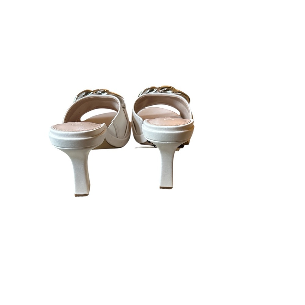 ✨ The Drop White Mules with Silver Chain | Size 7.5 - Picture 7 of 8